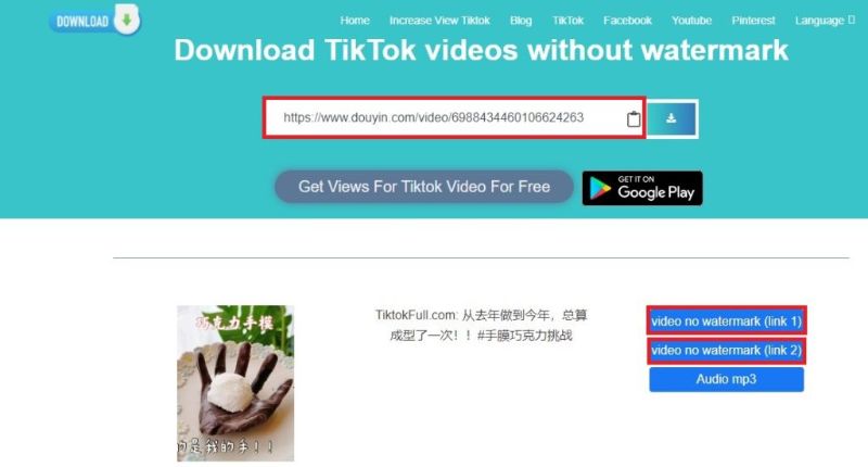 tải video TikTok không logo